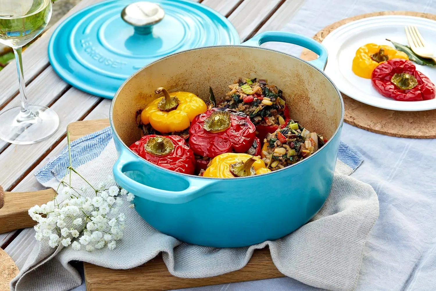 Le Creuset Signature Enameled Cast Iron Round Dutch Oven, 5.5qt., Caribbean