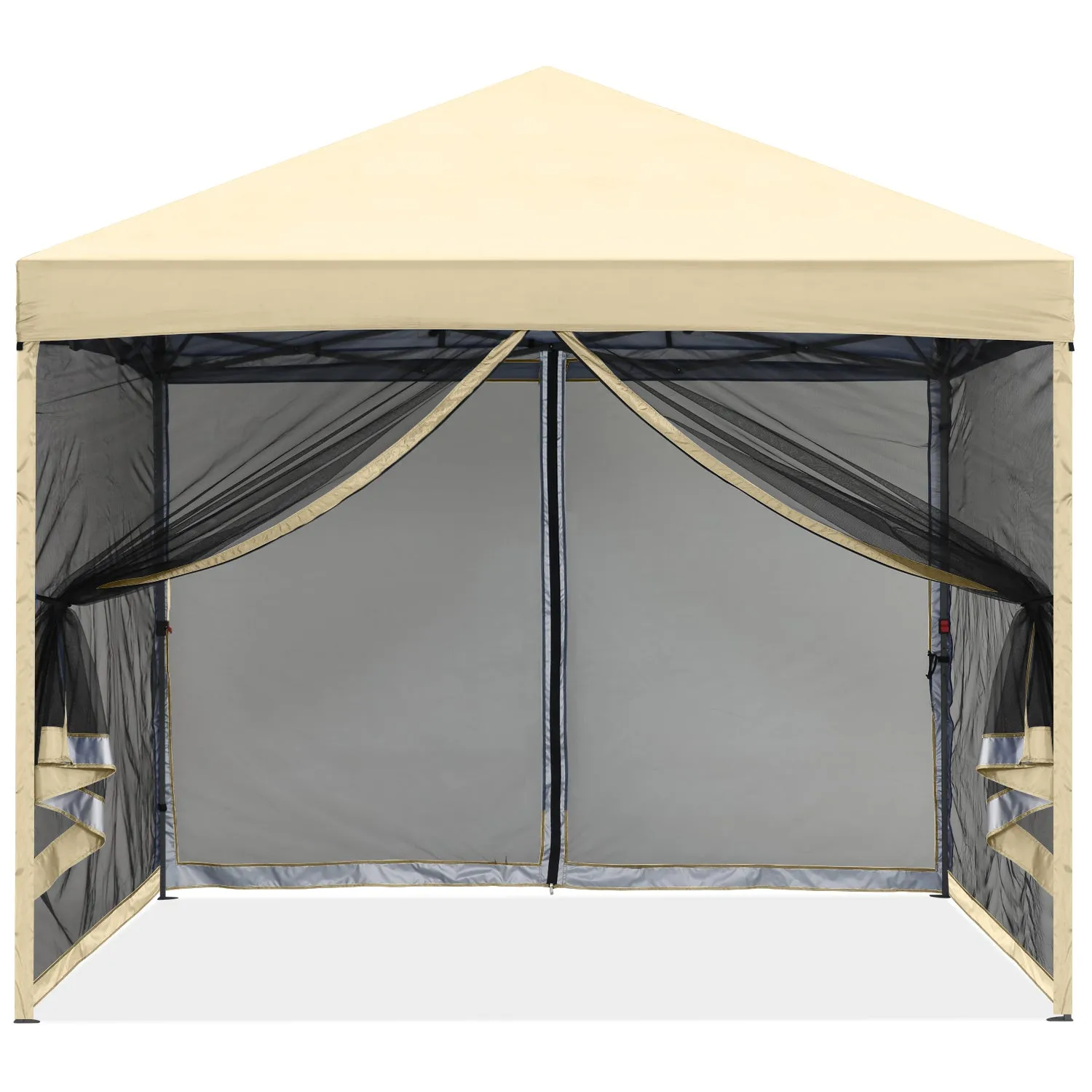 Leisure Sports 8x8/10x10 Pop-Up Easy Setup Outdoor Canopy with Netting Screen Walls