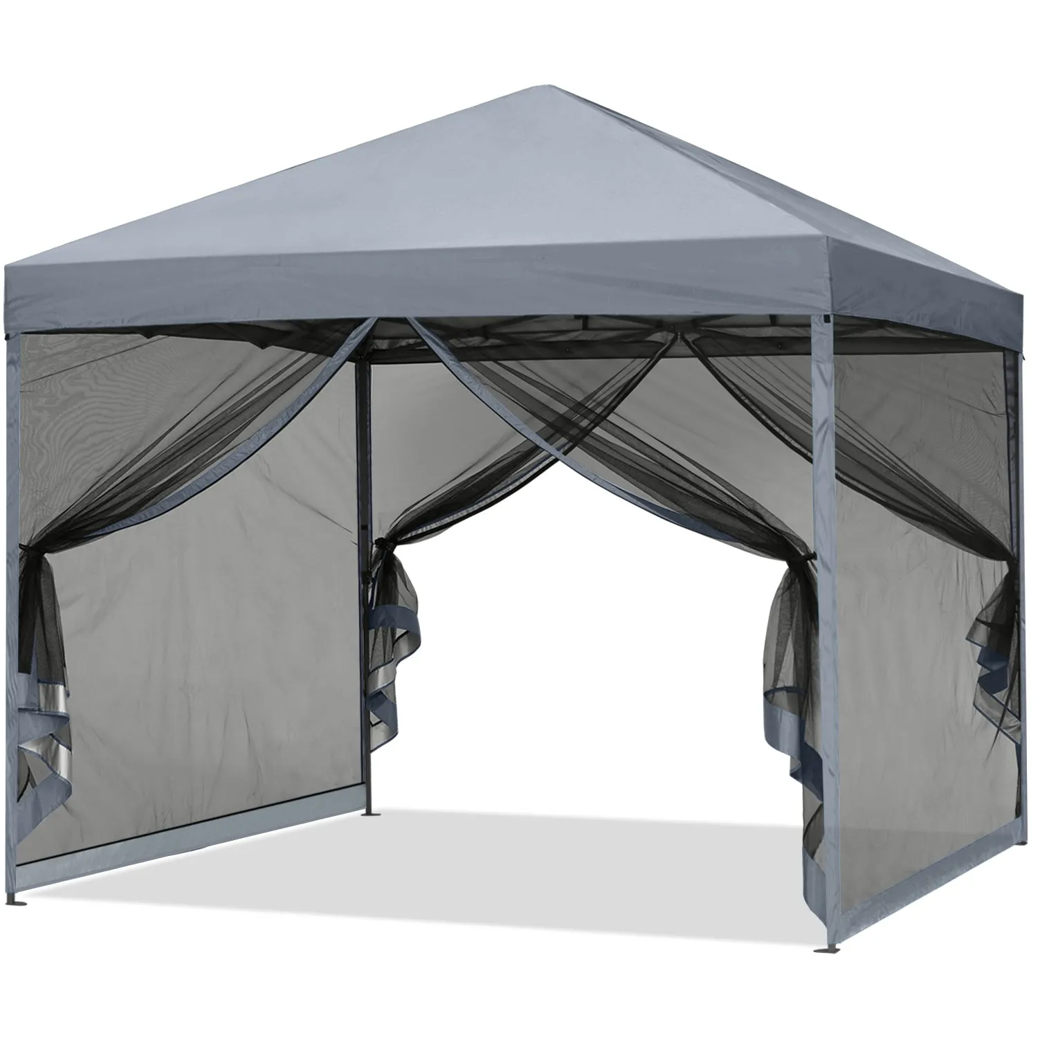 Leisure Sports 8x8/10x10 Pop-Up Easy Setup Outdoor Canopy with Netting Screen Walls