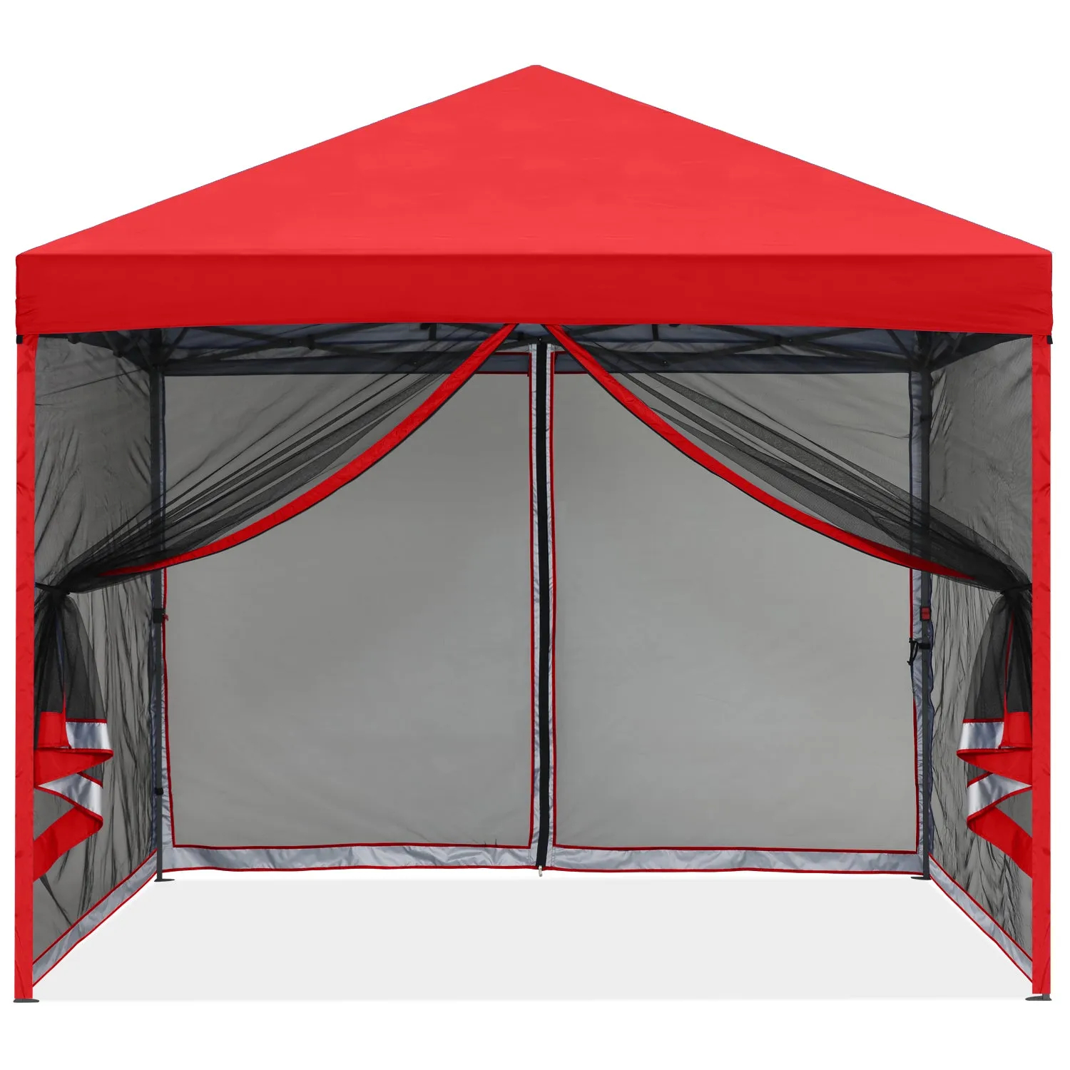 Leisure Sports 8x8/10x10 Pop-Up Easy Setup Outdoor Canopy with Netting Screen Walls