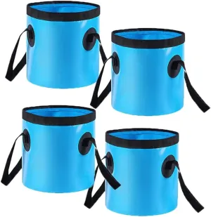 LEIYAN Folding Bucket 4 Pcs Collapsible Outdoor Bucket Bag Portable Travel Basin 20L Heat Preservation Waterproof Tub for Foot Soaking Bath,Fishing,Hiking Camping,Washing Dish