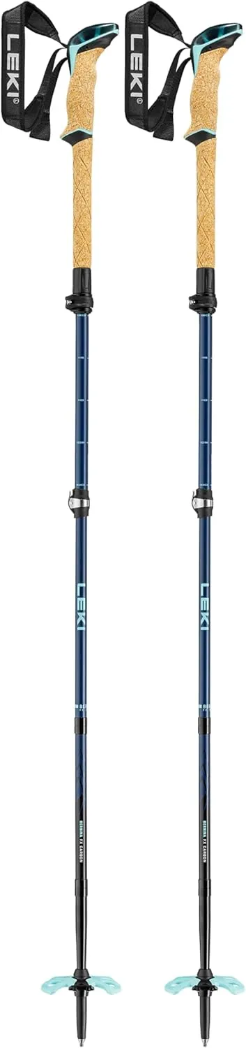 LEKI Women’s Berninia FX Carbon Adjustable Lightweight Ski Poles for Backcountry Skiing & Snowboarding