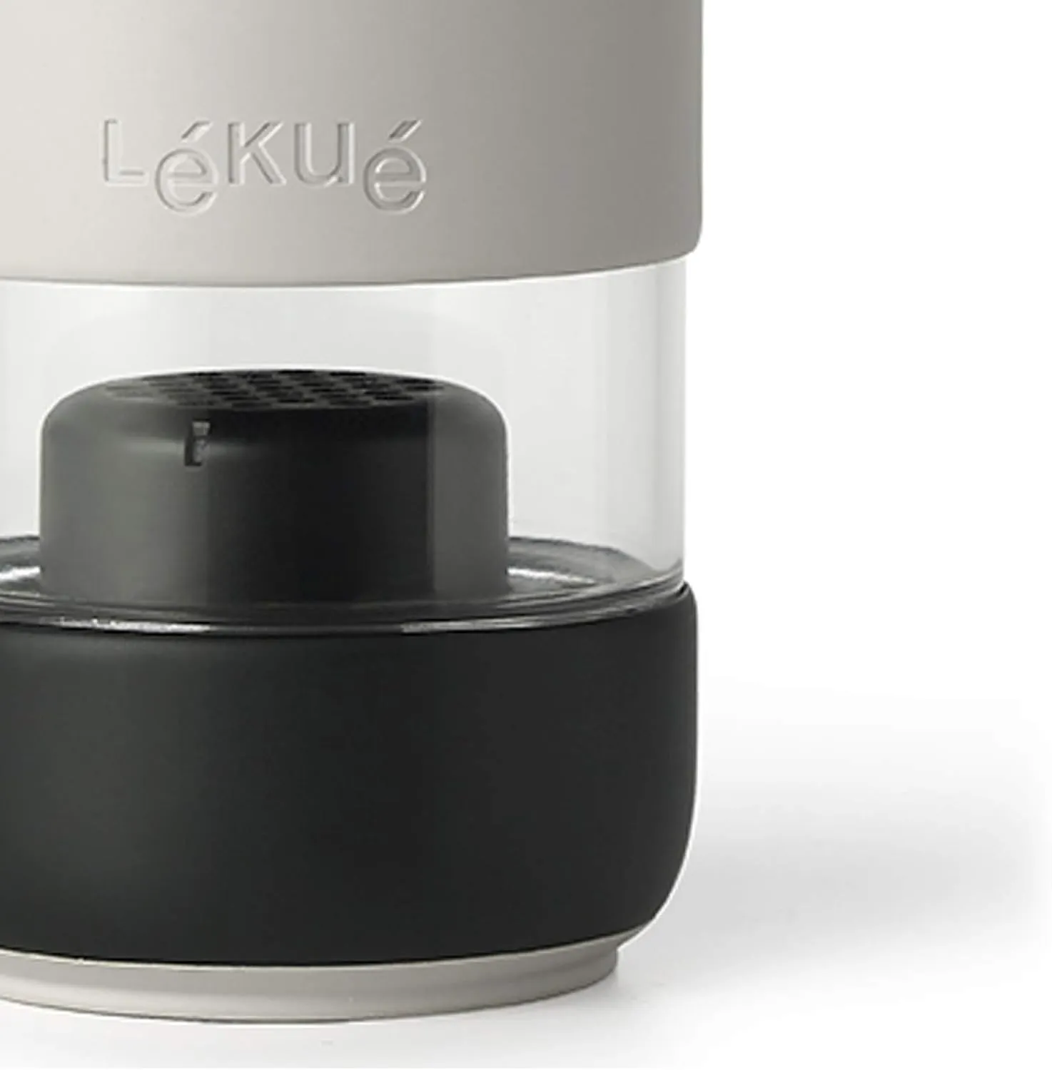 Lekue 0301018G10M017 Bottle To Go reusable glass filtered water bottle,18 ounce, White