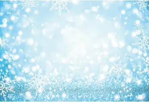 Leowefowa 3x2.5m Vinyl Backdrop Snowflake Bokeh Backdrop Winter Ice Snow Photography Background Birthday Christmas Party Decor Children Kids Adult Photo Shoot Studio Props Photo Backdrops