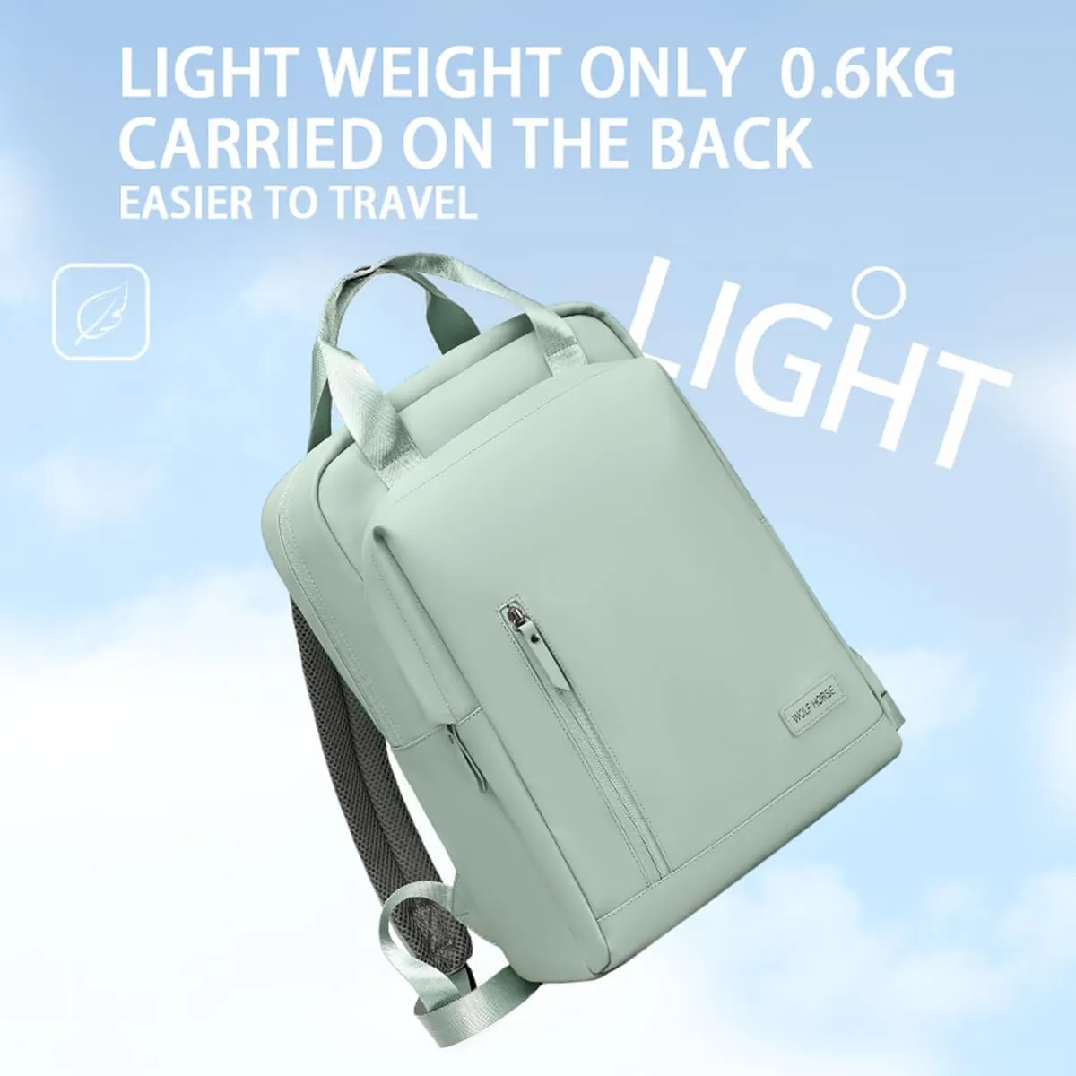 Lightweight Waterproof Travel Backpack for Women – 0.6KG, 15-Inch Laptop Compartment, Anti-Theft Design, Durable & Stylish (Pink/Green/Black)