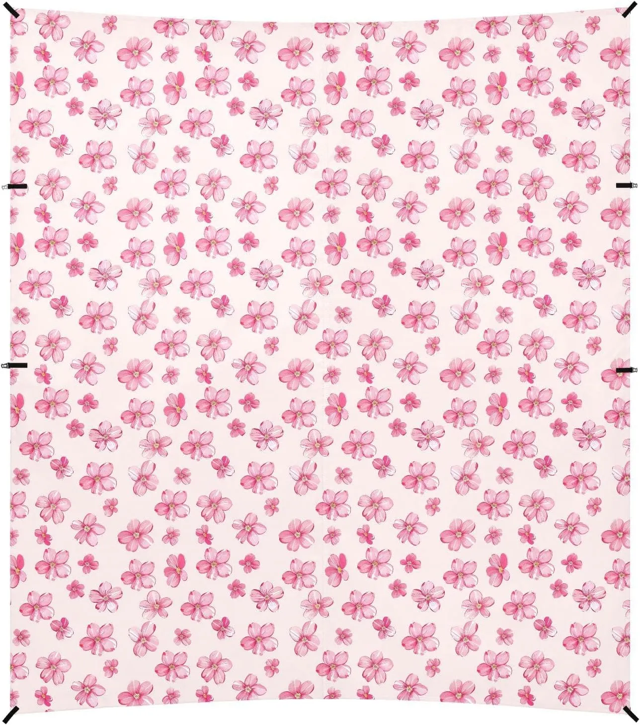 Little Blush Flowers Stable Beach Tent UPF50  Easy Setup Shade Sun Shelter with Sandbags, Sand Shovel, Poles for Camping, Picnics, Backyard & Fishing