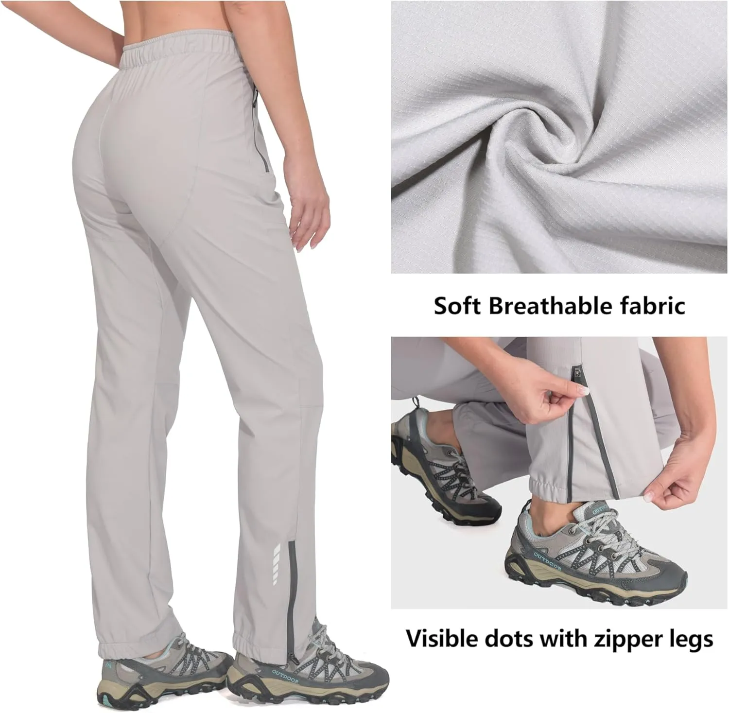 Little Donkey Andy Women's Lightweight Quick Dry Hiking Pants Reinforced Knees UPF 50 for Mountain Climbing Camping