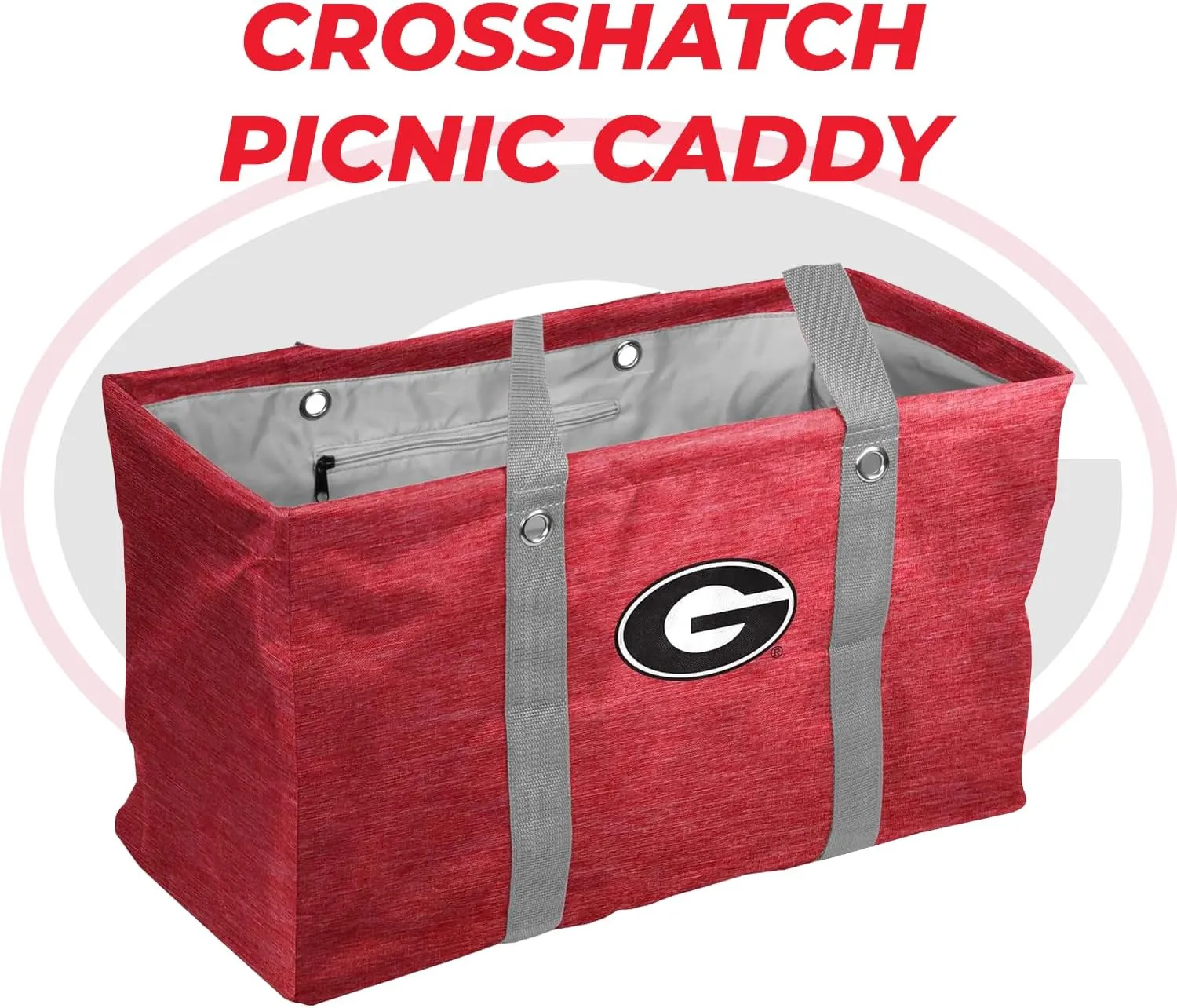 Logo Brands Crosshatch Picnic Caddy