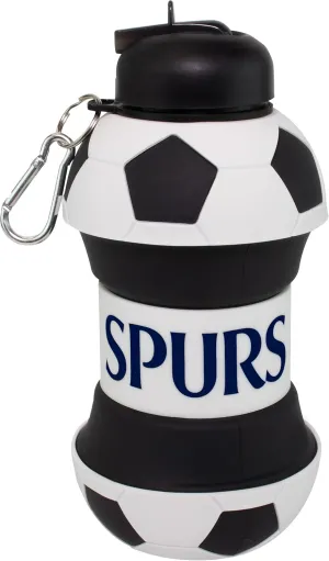 Maccabi ART Tottenham Clip-On Collapsible 1 Liter, 34 oz. size BPA-Free Silicone Soccert Large Water Bottle