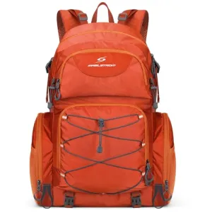 Maelstrom Hiking Backpack, 40L Waterproof Camping Daypack for Men and Women, Lightweight Travel Pack with Rain Cover-Orange.