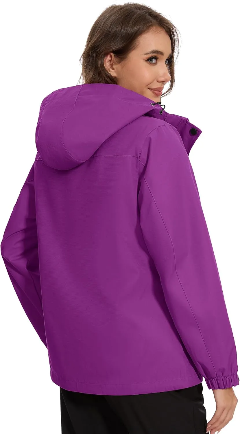 MAGCOMSEN Women's 3 in 1 Ski Jacket Water Resistant Winter Snow Coat Warm Fleece Lined Windproof Hiking Rain Outwear