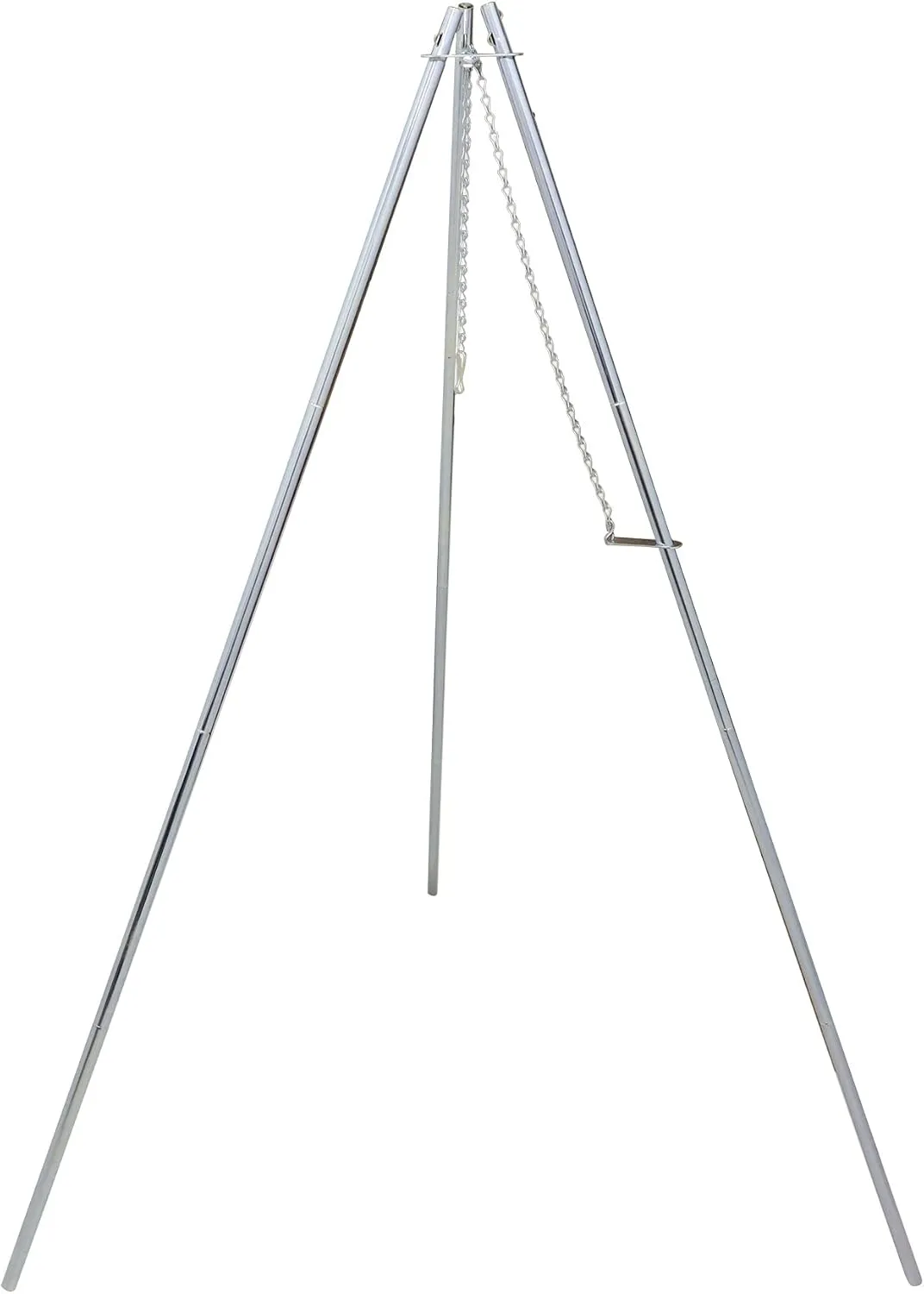 Mann Lake Foldable Stainless Steel Tripod Hanging Pot Stand, Camping Tripod