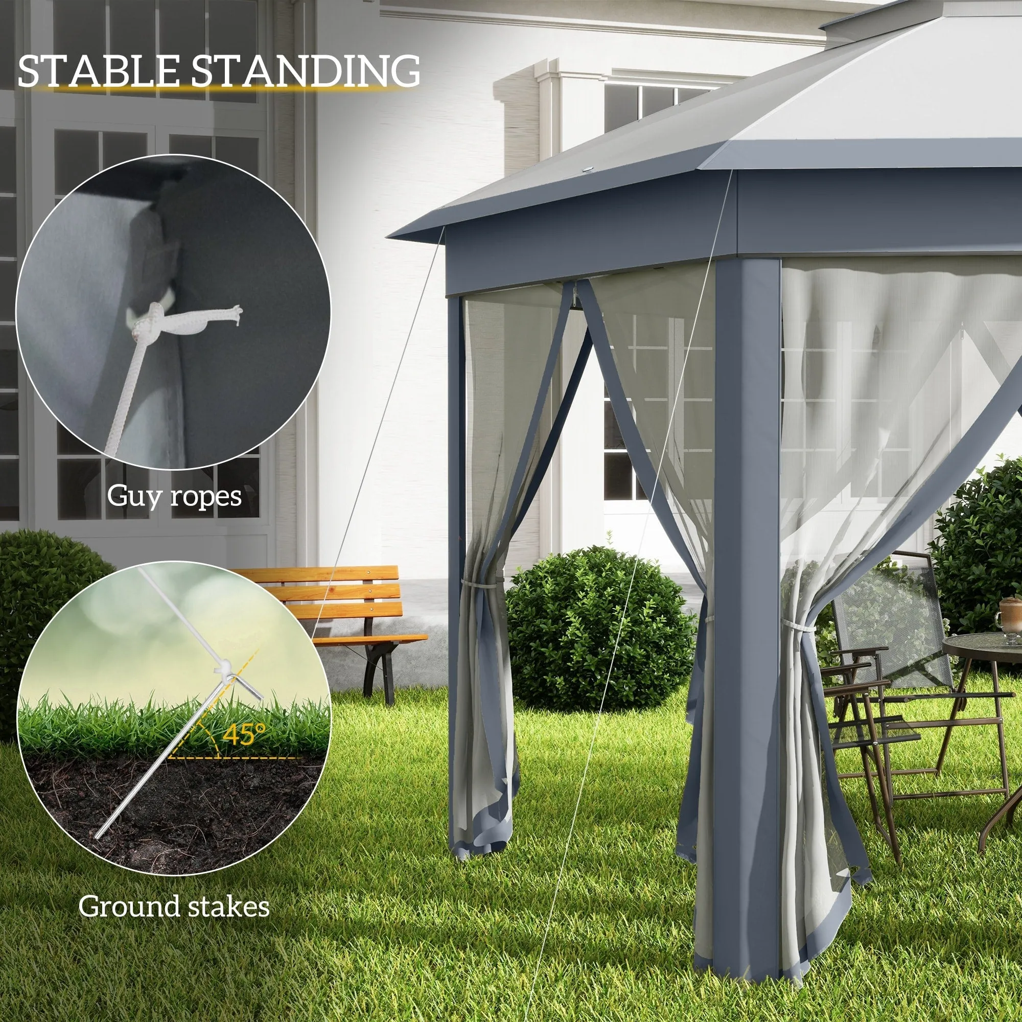 Masi 12-foot Hexagonal Pop-up Patio Gazebo by Havenside Home