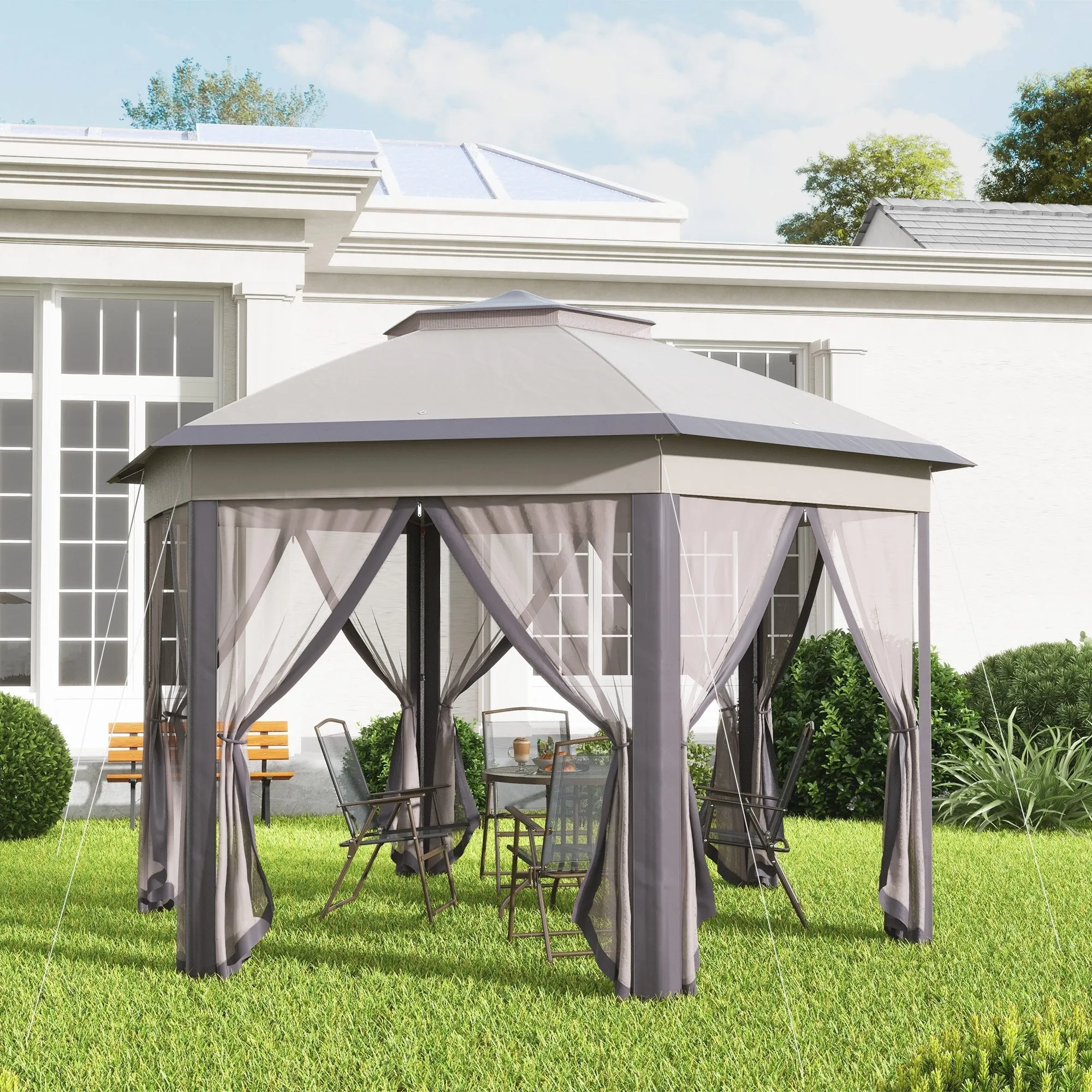 Masi 12-foot Hexagonal Pop-up Patio Gazebo by Havenside Home