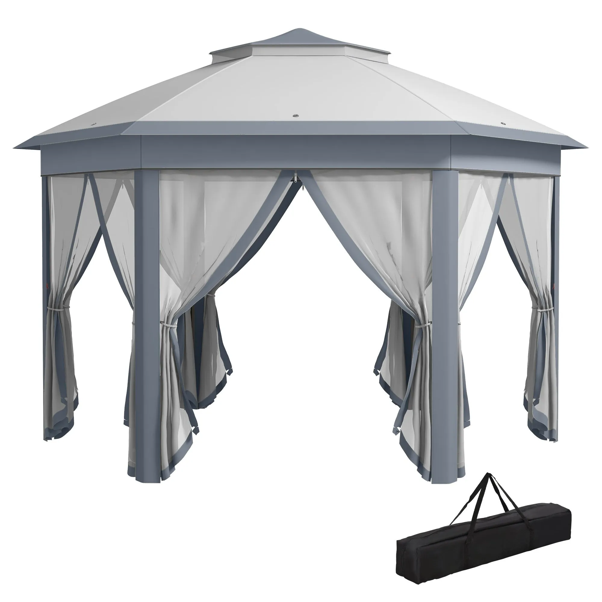 Masi 12-foot Hexagonal Pop-up Patio Gazebo by Havenside Home