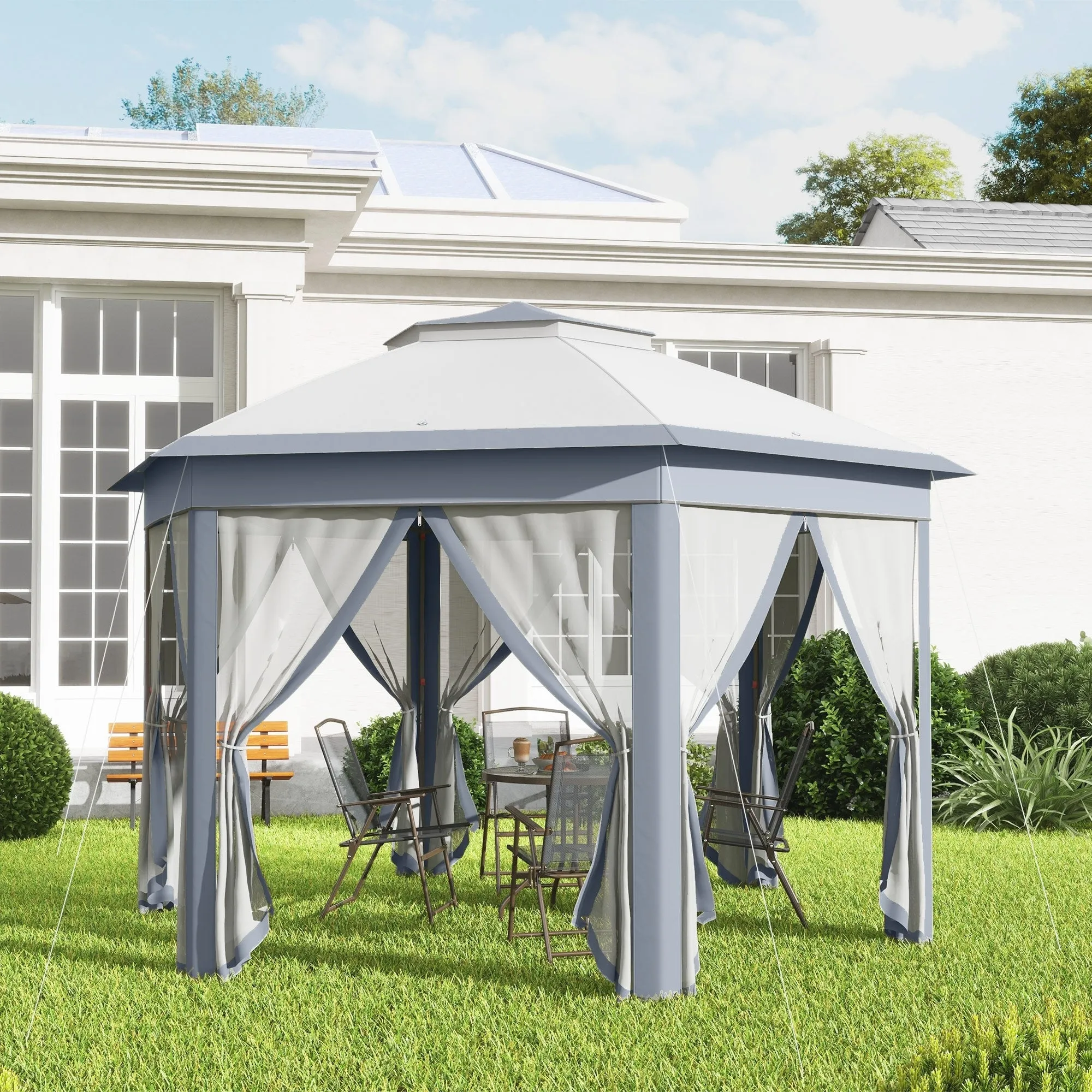 Masi 12-foot Hexagonal Pop-up Patio Gazebo by Havenside Home
