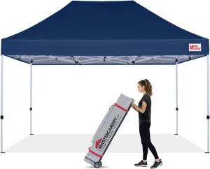 MASTERCANOPY Pop Up Canopy Tent Commercial Grade 10x15 Instant Shelter (Navy Blue)