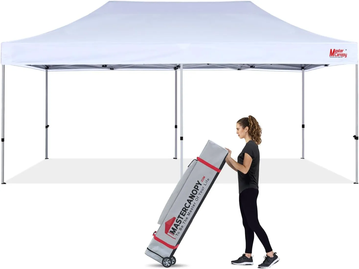 MASTERCANOPY Pop Up Canopy Tent Commercial Grade 10x20 Instant Shelter (White)