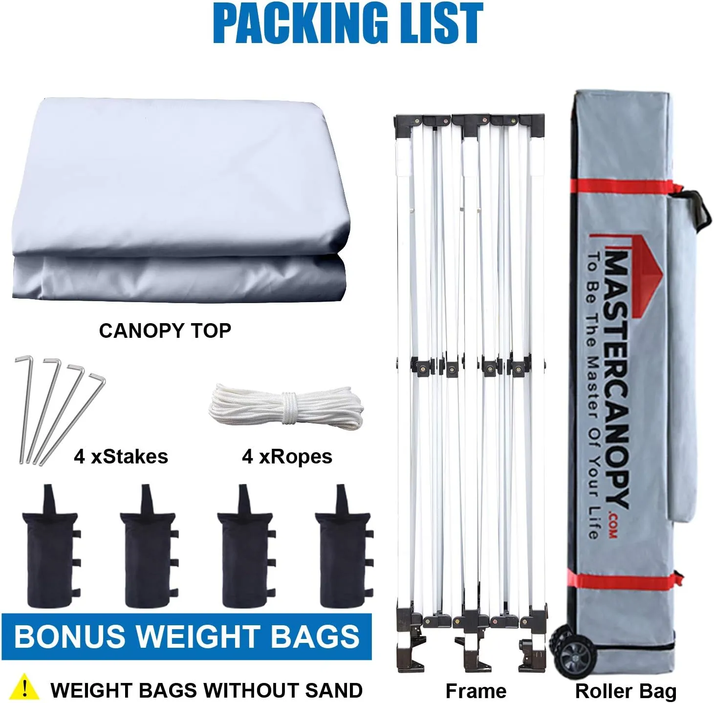 MASTERCANOPY Pop Up Canopy Tent Commercial Grade 10x20 Instant Shelter (White)