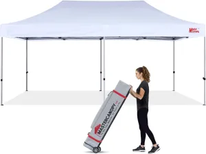MASTERCANOPY Pop Up Canopy Tent Commercial Grade 10x20 Instant Shelter (White)
