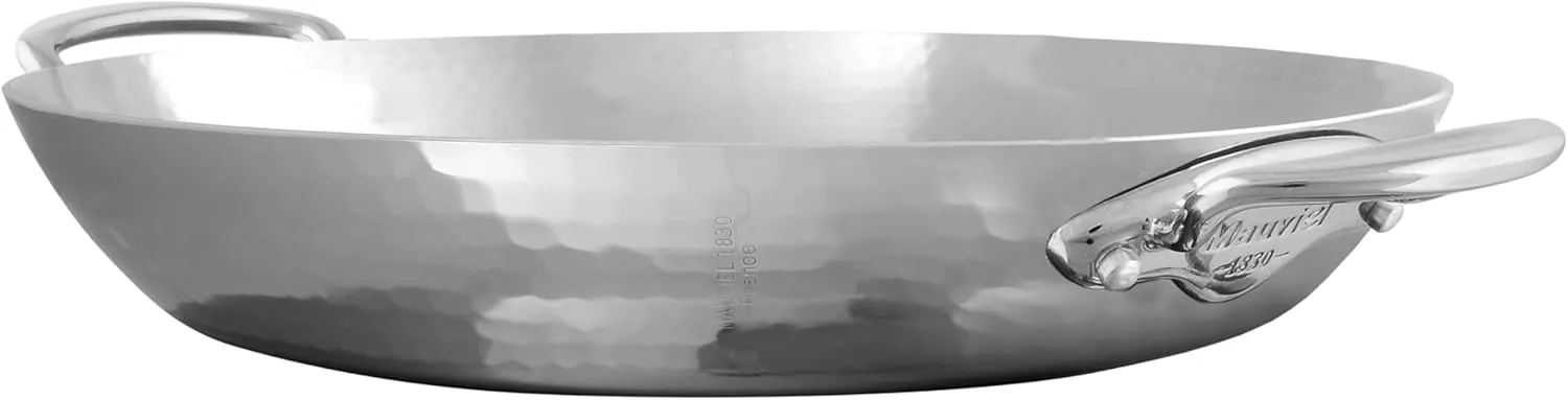Mauviel 1830 Mauviel M'ELITE Hammered 5-Ply Round Pan With Cast Stainless Steel Handles, 6.3-In