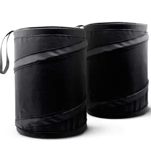 Mavoro Car Trash Can, Portable Garbage Bin, Collapsible Pop-up Water Proof Bag, Waste Basket Bin, Rubbish Bin (2 Pack, 2 Gallon)