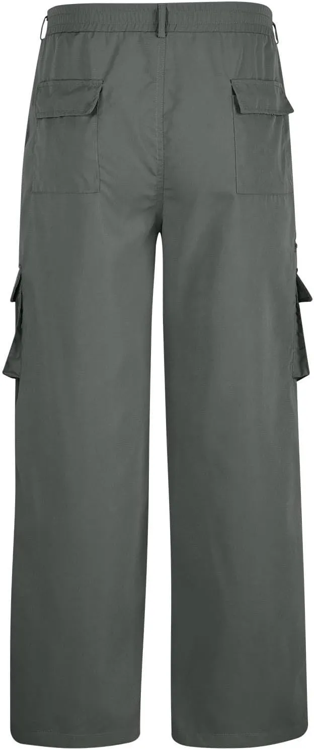 Men's Cargo Work Pants Hiking Tactical Quick Dry Waterproof Pants Lightweight Travel Fishing Camping Outdoor Pants