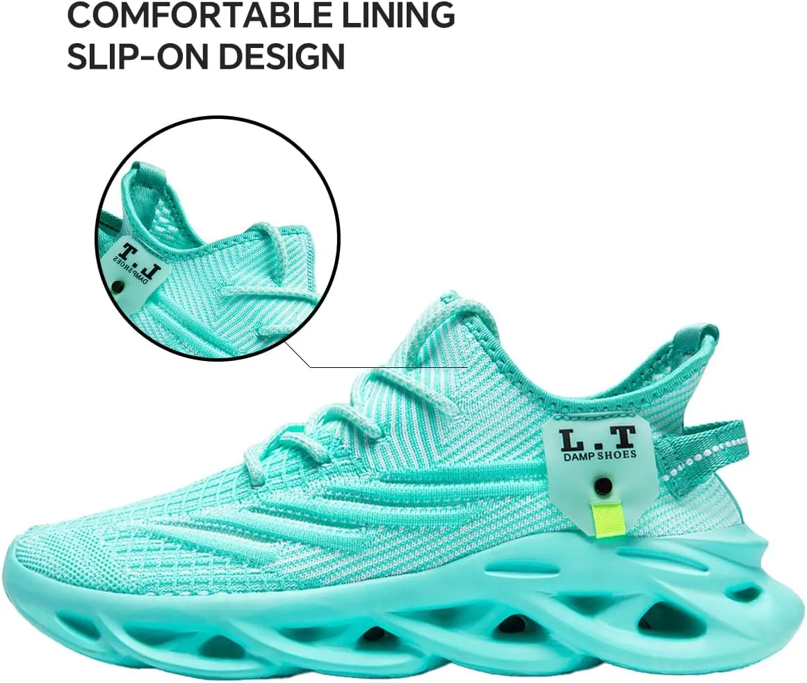 Mens Slip on Walking Running Shoes Non Slip Sneakers Work Sport Athletic Gym Sports Casual Fashion Lightweight Breathable