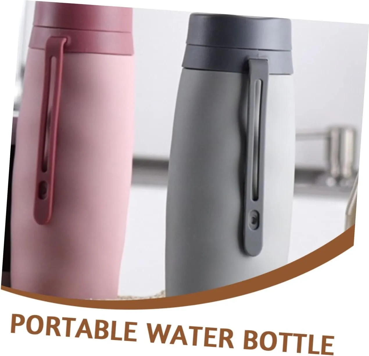 Mikikit 3pcs Space Saving Collapsible Water Bottle Travel Kettle Large Capacity Silicone Easy-clean Design