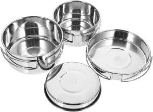 Milisten Camping Cooking Pan Portable Stainless Steel Cookware Set Outdoor Pot Pan for Hiking