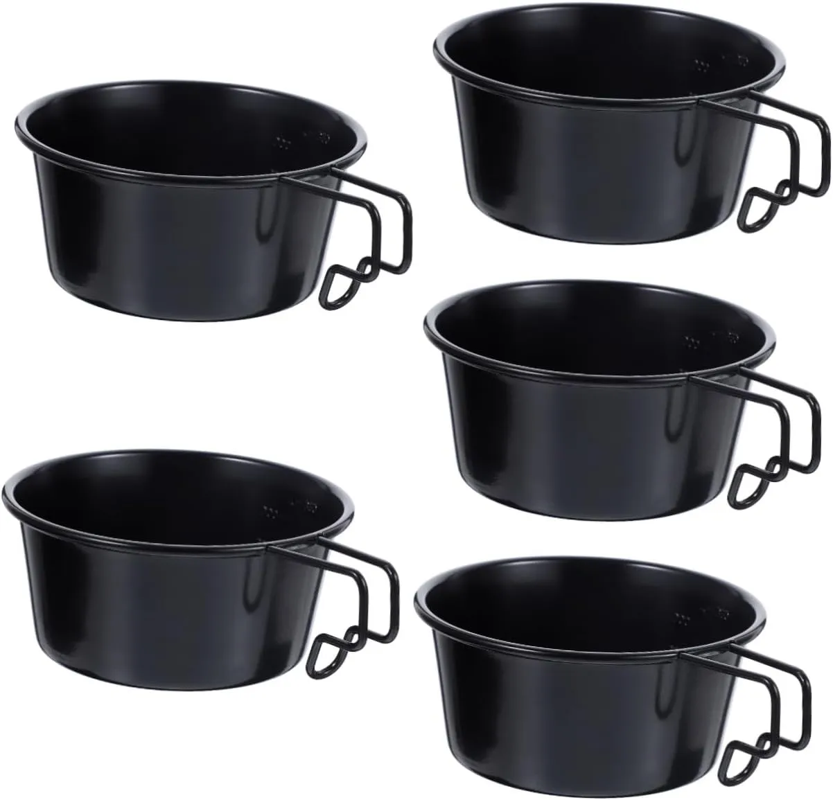 Mipcase 5pcs Durable Stainless Steel Rice Bowl Camping Cooking Bowls Set Collapsible Camping Dinnerware