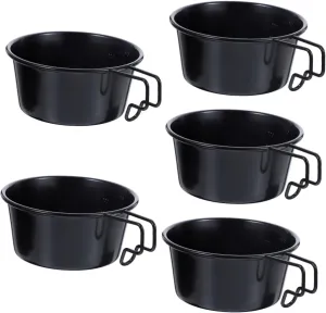 Mipcase 5pcs Durable Stainless Steel Rice Bowl Camping Cooking Bowls Set Collapsible Camping Dinnerware