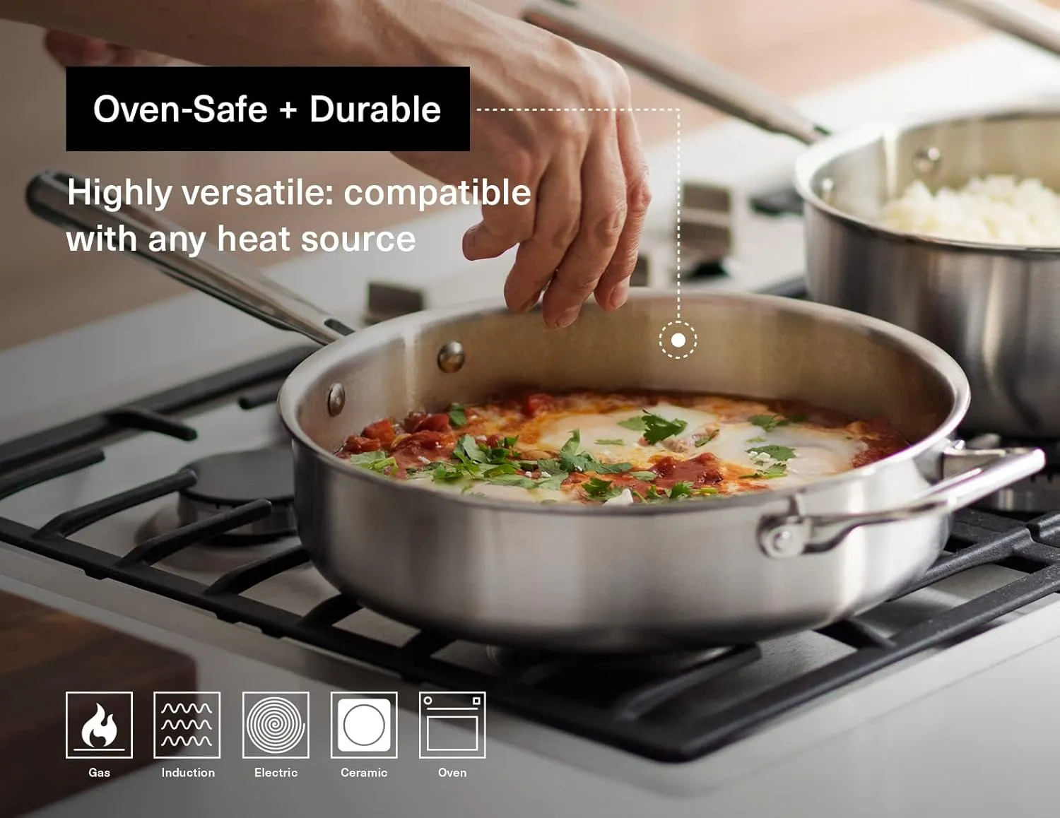 Misen 5-Ply Stainless Steel Cookware Set - Versatile, Dishwasher Safe - 9-Piece Set - 10" Skillet, 12" Skillet   Lid, 3 QT Saute Pan   Lid, 3 QT Saucier   Lid, 8 QT Stockpot   Lid