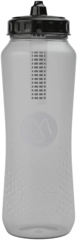 Mist Sports Squeeze Water Bottle with Built-In Filter for Pure Water, Lightweight and Easy Grip Squeeze Water Bottles Sports Quality, Leak Proof & BPA Free Athletic Water Bottle Squirt Top, Black