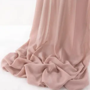 MLMW Chiffon Fabric by The Yard 5 Yards 60" Wide Dusty Rose Wedding Arch Draping Fabric Sheer Material for Party Backdrop Arch Ceiling Decor