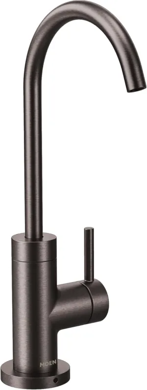 Moen Black Stainless Sip Modern Cold Water Kitchen Beverage Faucet with Optional Filtration System, S5530BLS