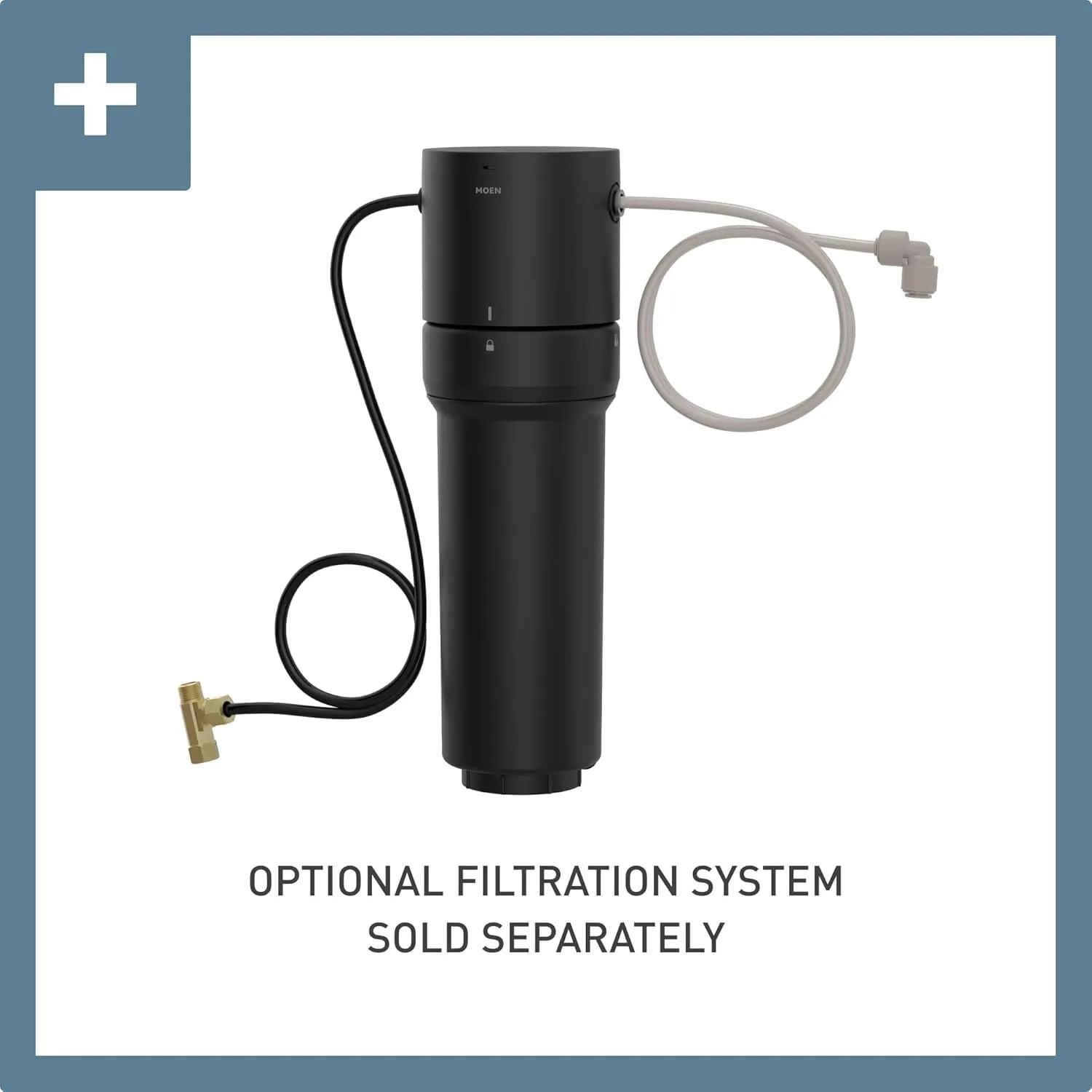 Moen Black Stainless Sip Transitional Cold Water Kitchen Beverage Faucet with Optional Filtration System, S5520BLS