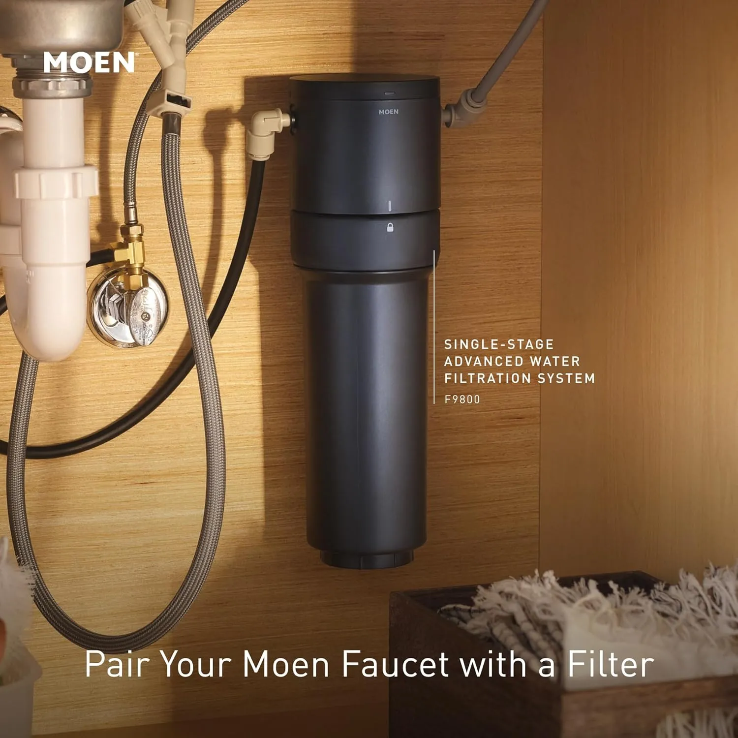 Moen Spot Resistant Stainless Sip Modern Cold Water Kitchen Beverage Faucet with Optional Filtration System, S5530SRS