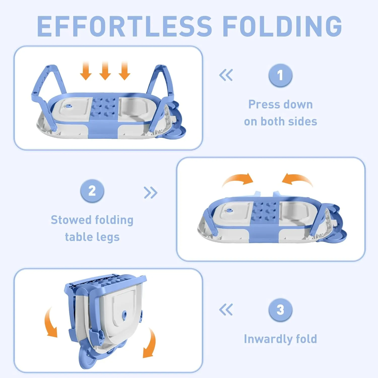 MoreFeel Collapsible Baby Bathtub for Newborn with Thermometer & 1 Hooded Towel & 1 Soft Floating Cushion,Portable Travel Bathtub with Drain Hole, Durable Foldable Baby Tubs for Infants to Toddler