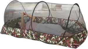 Mosquito Tent,Folding Netting Bed Tent,Portable Mosquito Netting with Bottom,Camping Tent Fine Mesh Mosquito Net for Adults Kids Travel Camping Backyards Canopy Outdoor (Black Net, 1 Person)