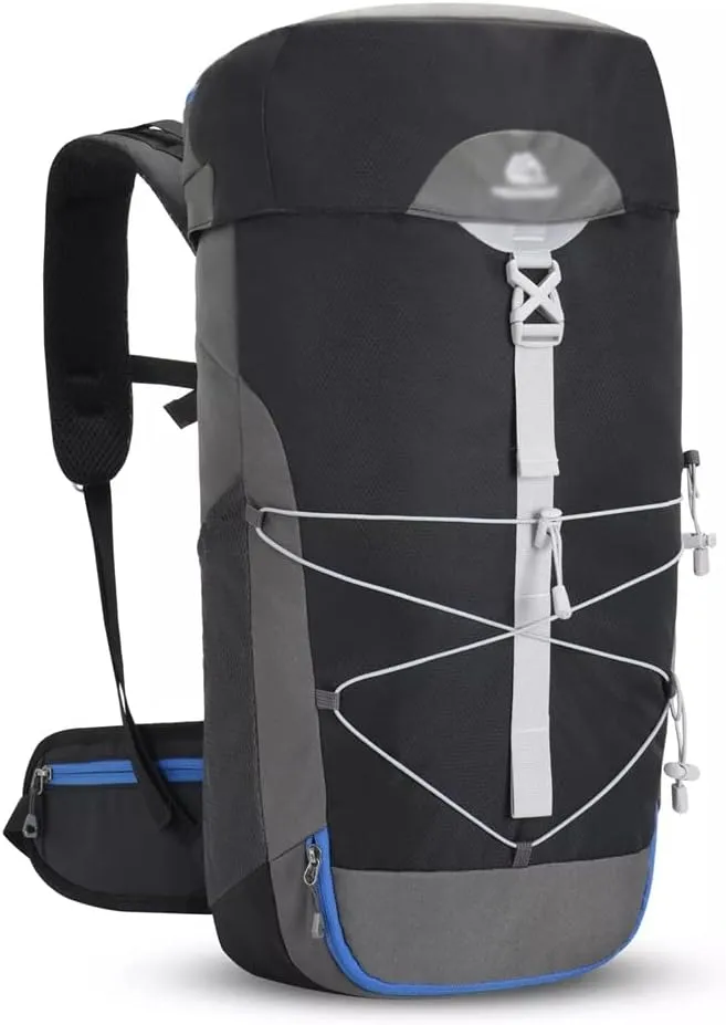 Mountaineering Backpack Rucksack 40L Outdoor Sports Bag Travel Backpack Ladies Hiking Bag Men(D)