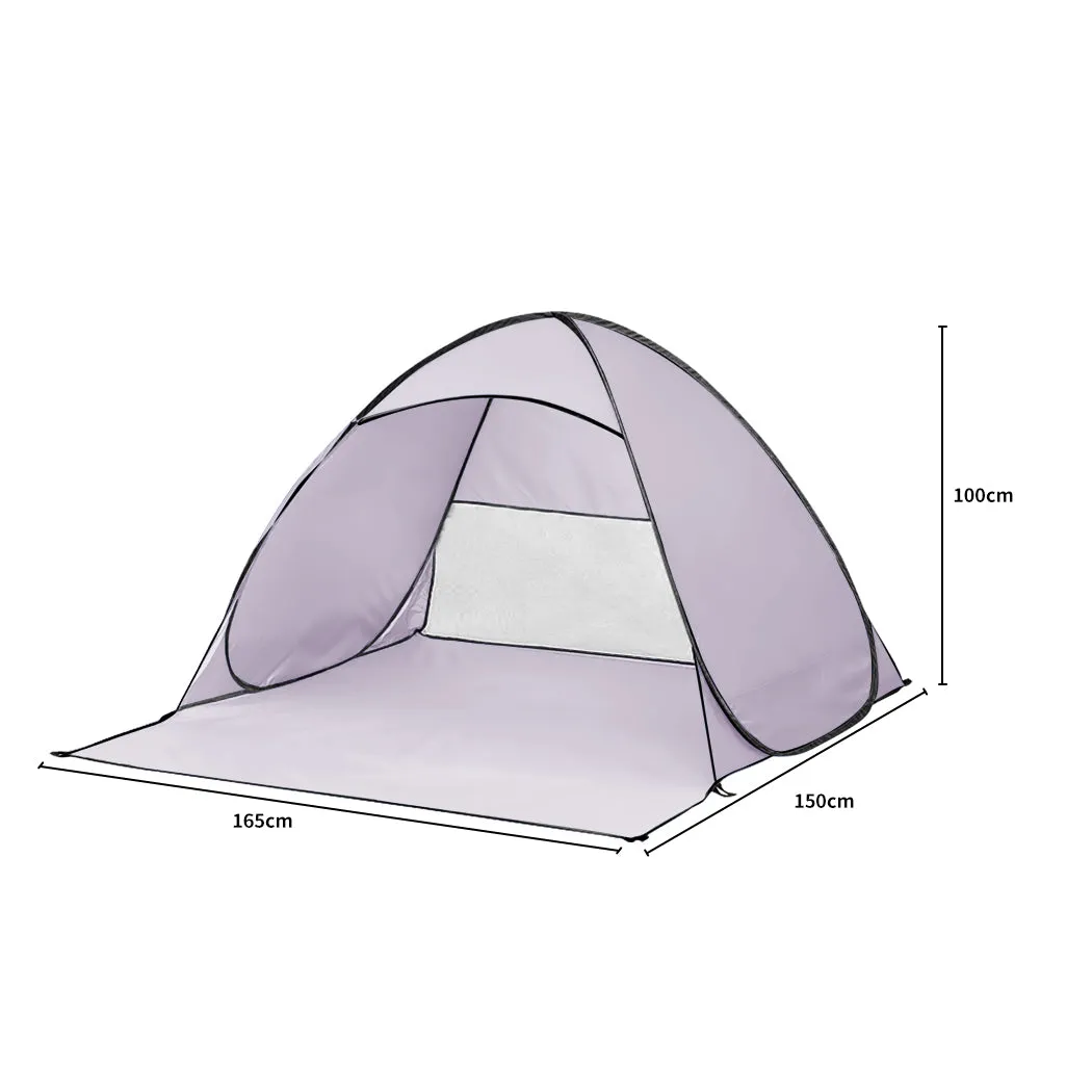 Mountview Pop Up Beach Tent Caming Portable Grey