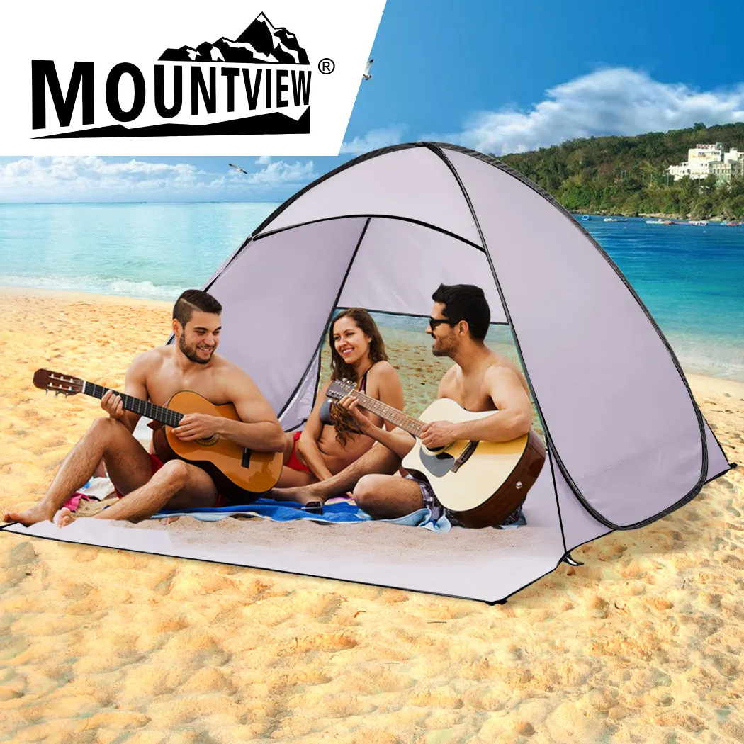 Mountview Pop Up Beach Tent Caming Portable Grey