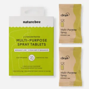 Nature Bee - 2 Multi-Purpose Cleaning Spray Tablets (Box) | Bergamot Lime