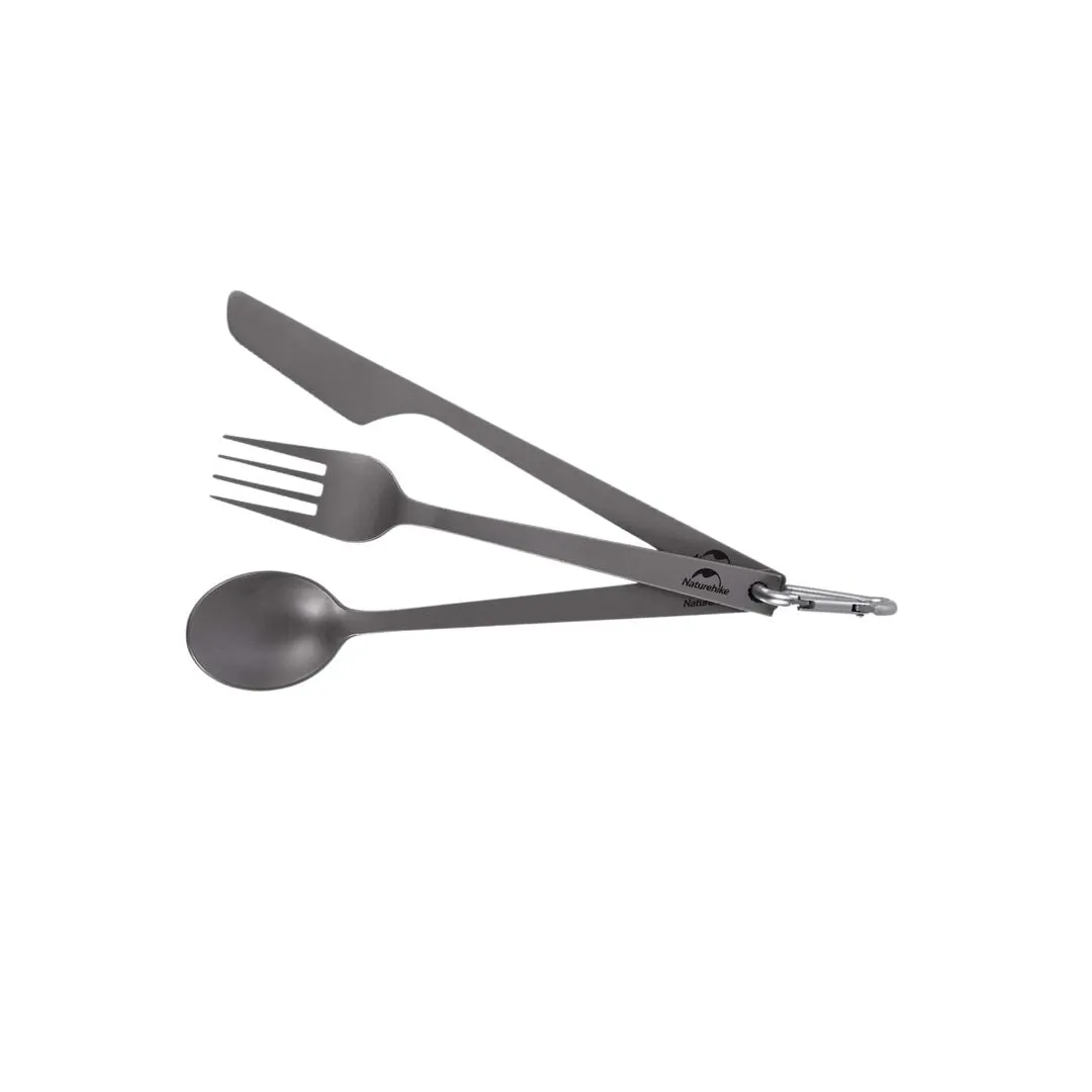 Naturehike Titanium Fork Knife and Spoon (3-in-1) Cutlery Set