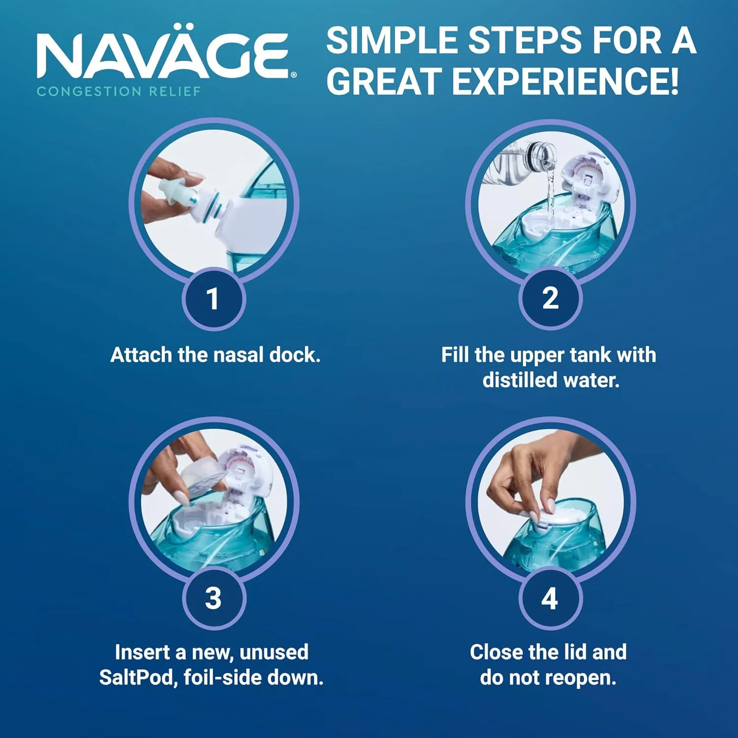 Navage Deluxe Bundle Nasal Irrigation System - Saline Nasal Rinse Kit with 1 Nose Cleaner, 20 Salt Pods, Sky Blue Travel Bag and 1 Countertop Caddy....