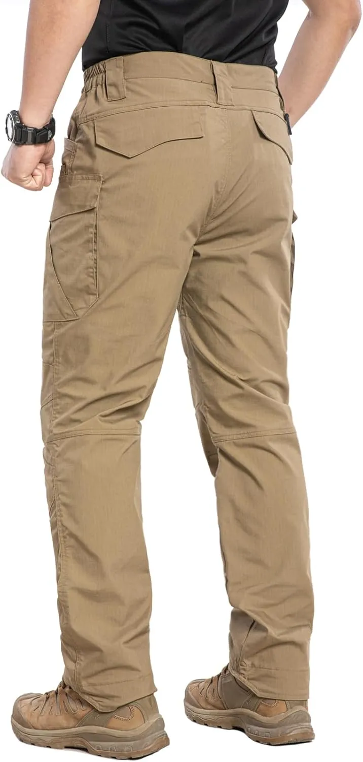 NAVEKULL Men's Flex Tactical Pants Ripstop Stretch Work Cargo Pants Water Resistant Outdoor EDC Hiking Pants