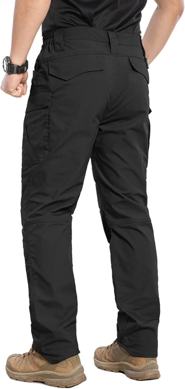 NAVEKULL Men's Flex Tactical Pants Ripstop Stretch Work Cargo Pants Water Resistant Outdoor EDC Hiking Pants