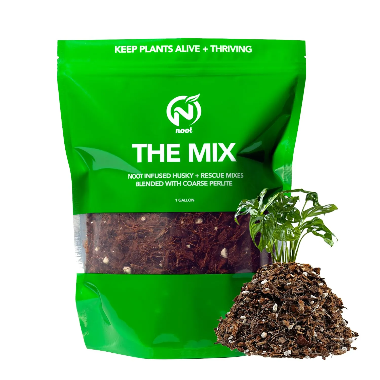 Noot Potting Soil Mix for Indoor & House Plants – 1 Gallon – Orchid, Succulent, Cactus, Aroid, Houseplant, Monstera – Bio-Organic – Fast Draining – Rapid Root Growth – Pre-Soaked & Ready to Use