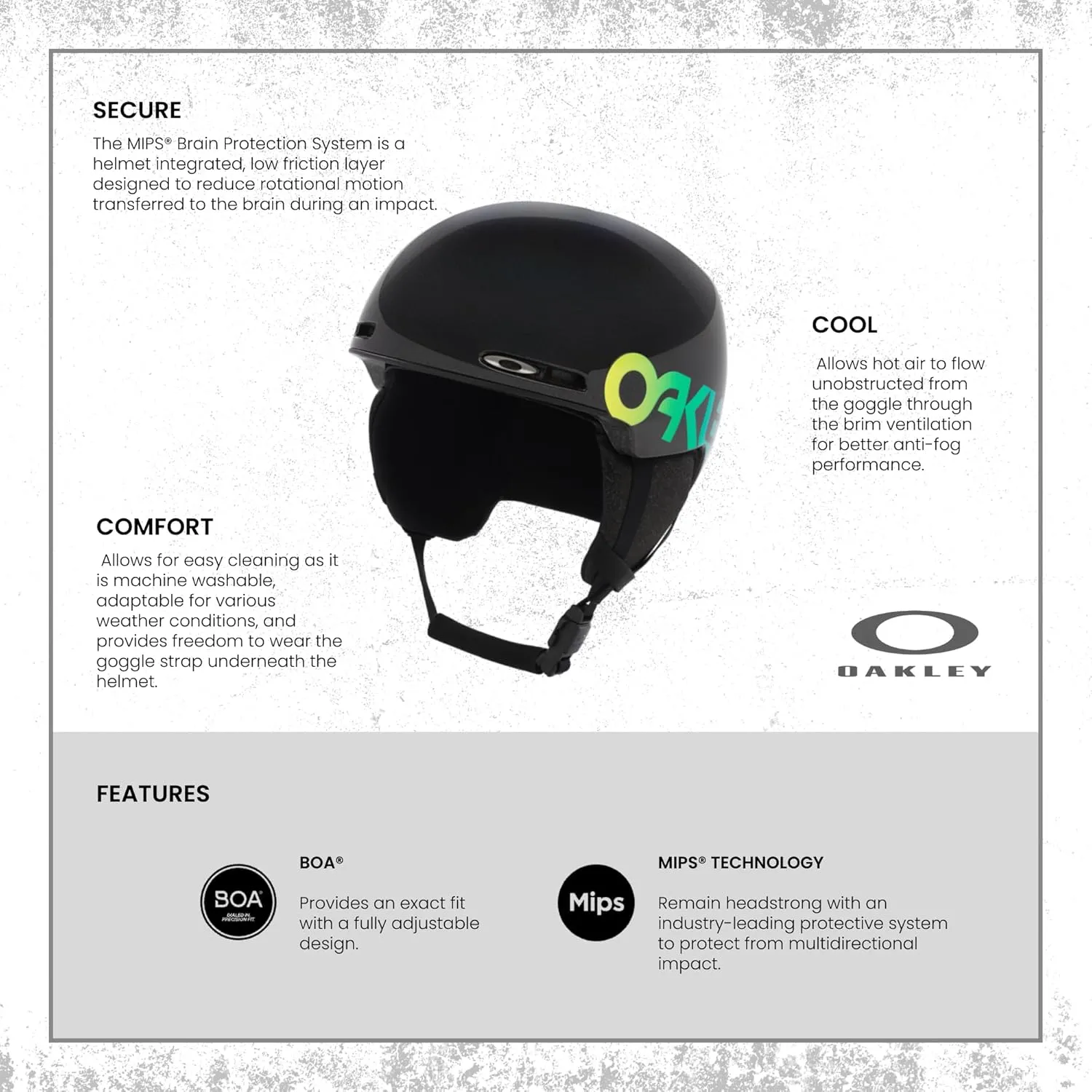 Oakley MOD1 MIPS Ski Snowboarding Helmet for Men for Women   Bundle with Designer iWear Collapsible Water Bottle with Carabiner